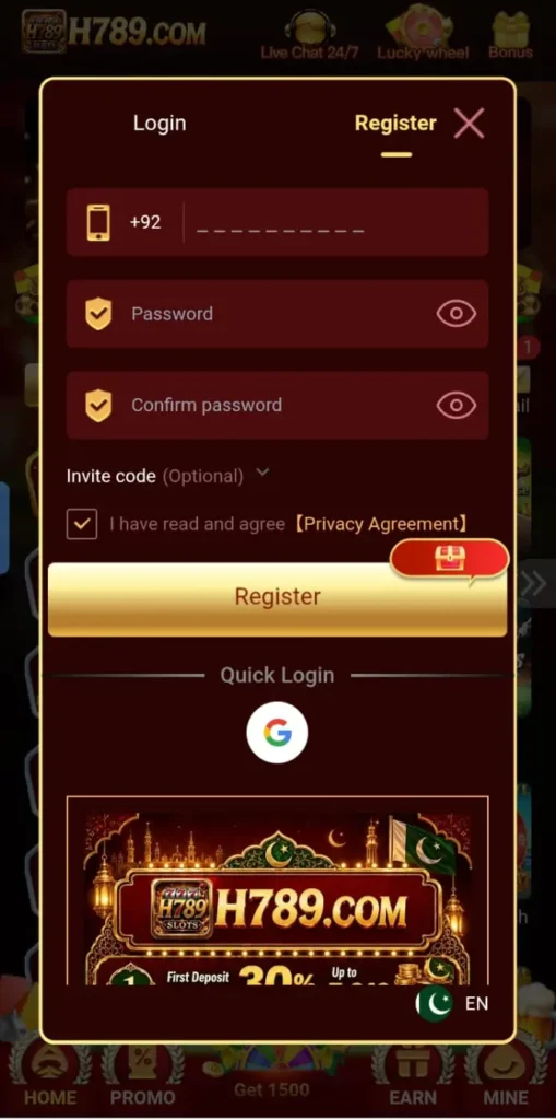 H789 game Register